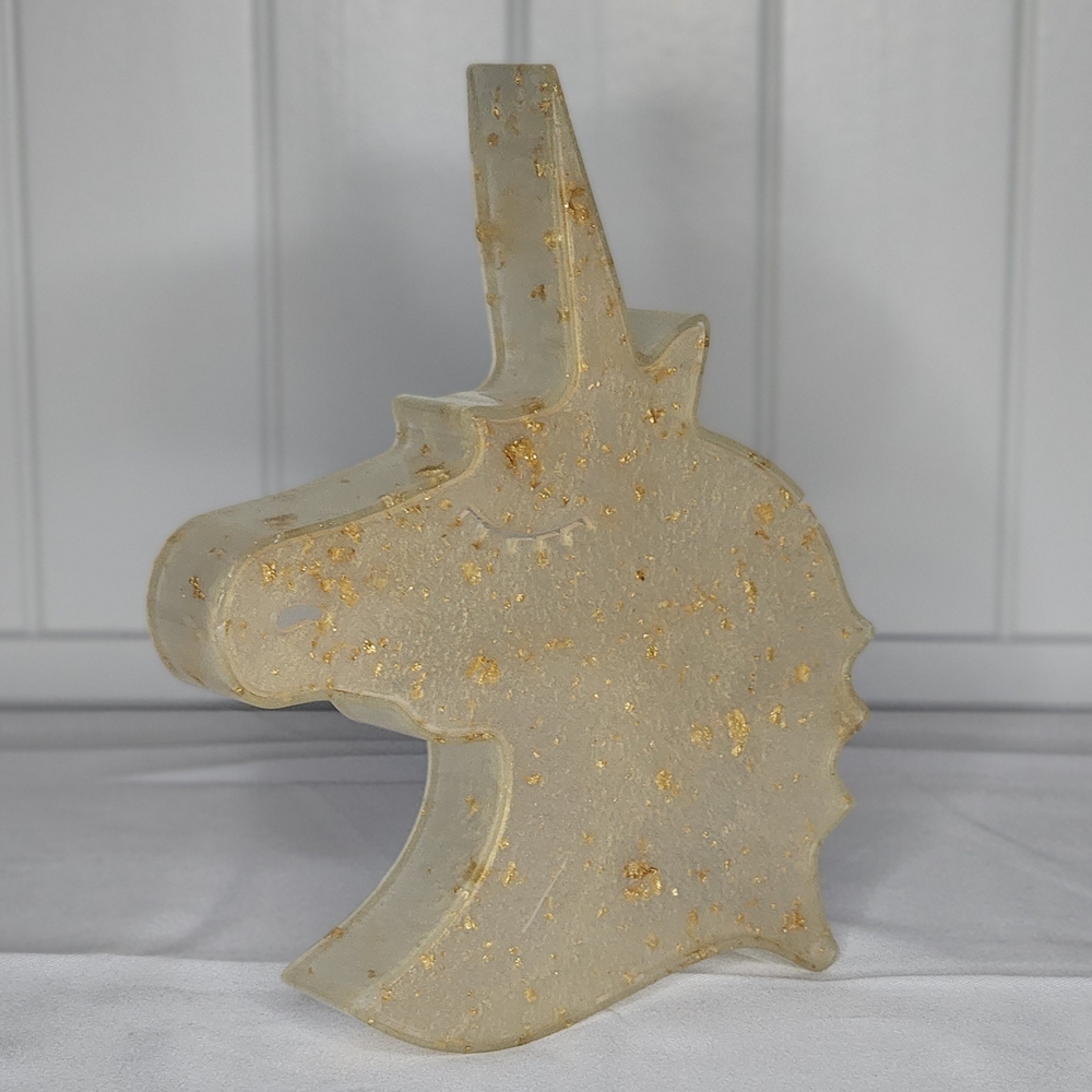 Gold Unicorn Resin Piggy Bank